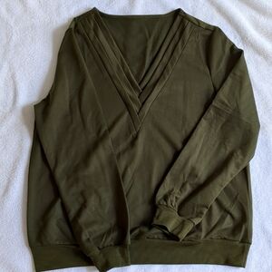 New V Neck Long Sleeve Top Medium